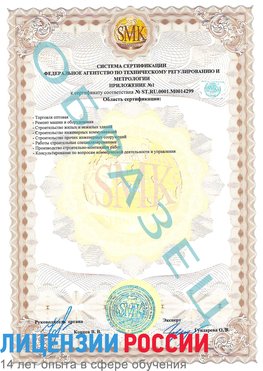 Образец сертификата соответствия (приложение) Урай Сертификат ISO 14001
